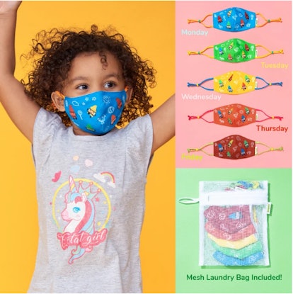 Crayola has a complete school week of face masks ready to go.
