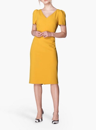 L.K.Bennett Rebecca Crepe Shift Dress, Mustard