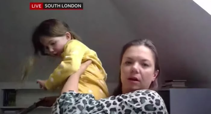 A little girl hilariously interrupted her mom's TV interview on Wednesday. 