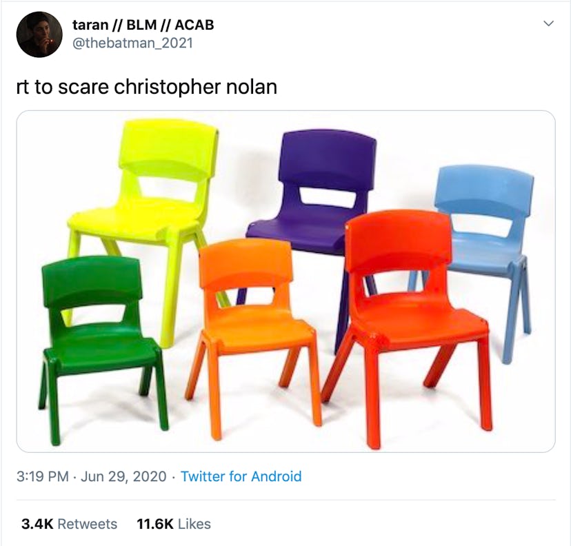 Christopher Nolan chair meme