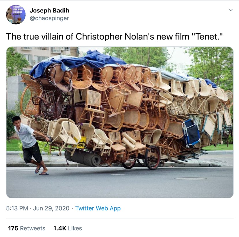 Christopher Nolan chair meme (screenshot)