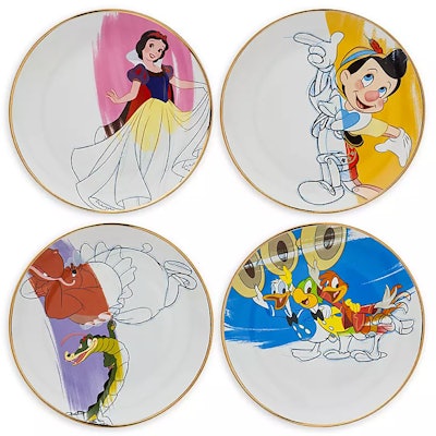 Disney 1930s and 1940s Salad Plate Set of 4