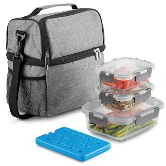 Fine Dine Insulated 2-Compartment Lunch Bag