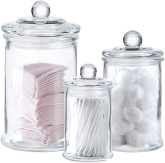 Mini Glass Apothecary Jars (Set of 3)