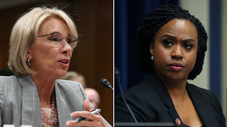 Ayanna Pressley Tears Into Betsy Devos On Reopening Schools With No Plan