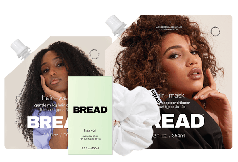Products for new haircare brand BREAD.