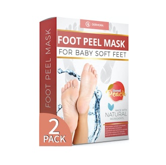 Dermora Peach Foot Peel Mask (2-Pack)