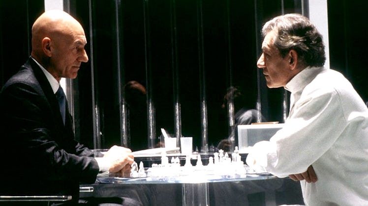 Magneto and Xavier playing chess