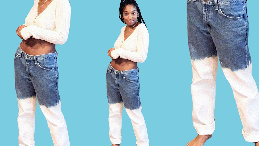 How To Bleach Jeans Master The Diy Dip Dyed Denim Look
