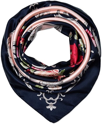 Satin Square Hair Scarves and Wraps
