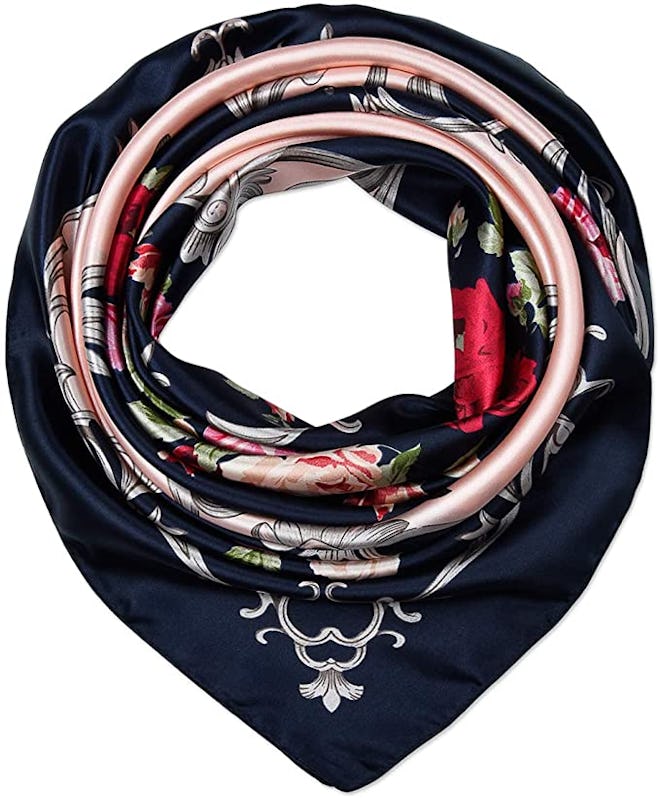 Satin Square Hair Scarves and Wraps