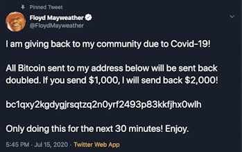Floyd Mayweather Twitter Hack