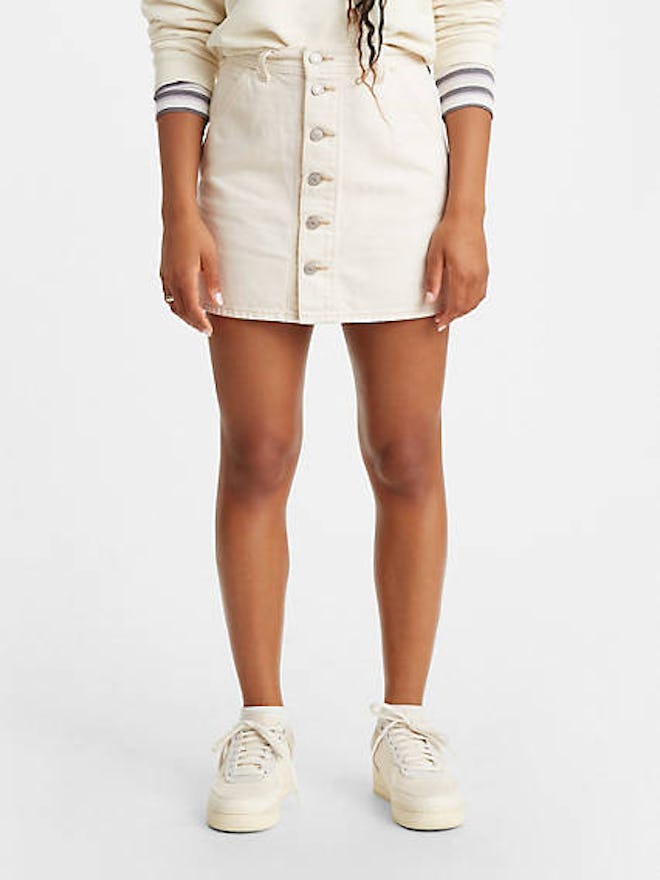 Button Front Utility Skirt