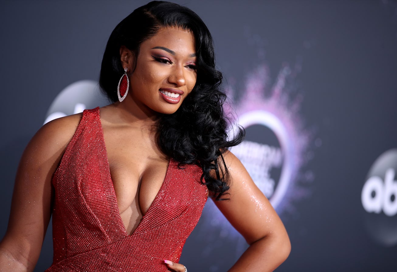 Megan Thee Stallion attends the 2019 American Music Awards at Microsoft Theater on November 24, 2019...