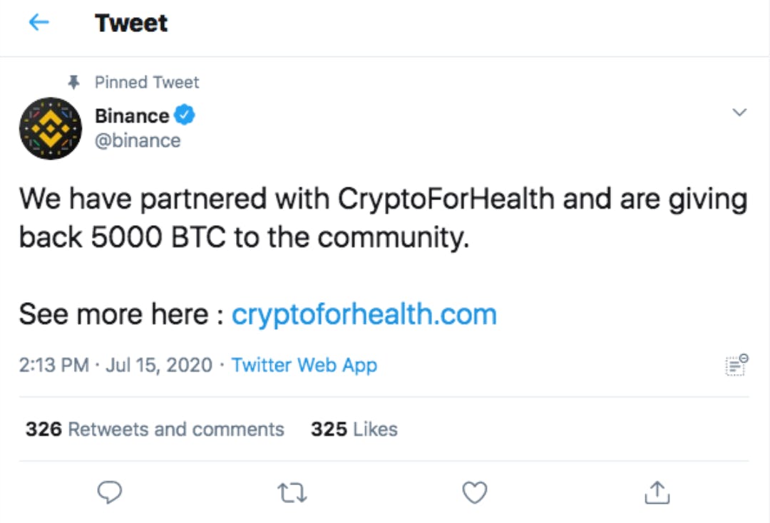 Binance Twitter Hack