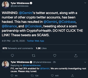 A warning from Tyler Winklevoss.