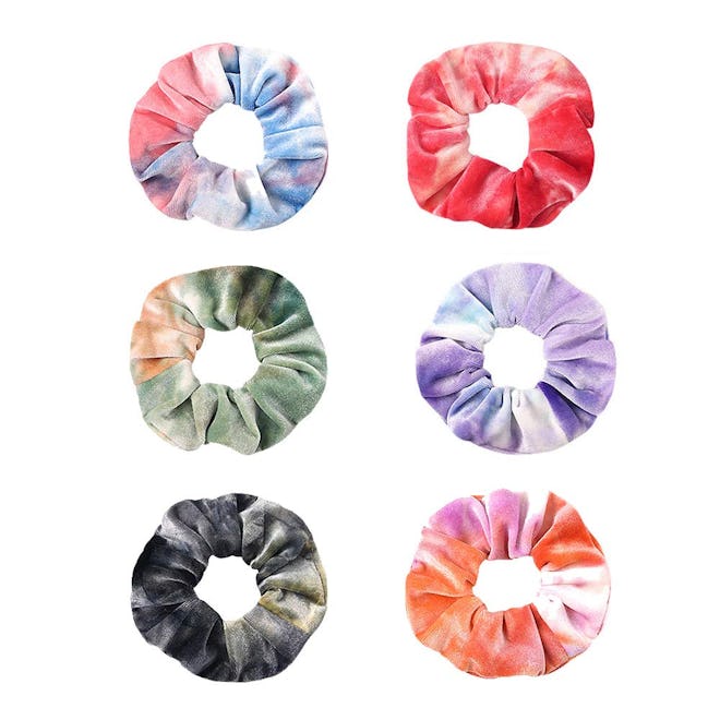 DINPREY Premium Velvet Scrunchies (6-Pack)