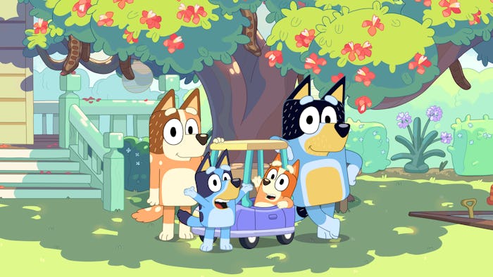 Bluey and Bandit are voiced by everyday kids
