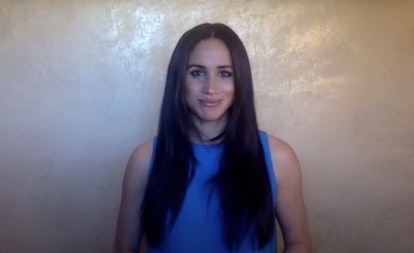 Meghan Markle was featured in Girl Up's virtual Leadership Summit with long, face-framing layers
