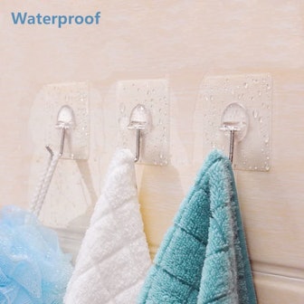 JINSHUNFA Transparent Wall Hooks (8-Pack)