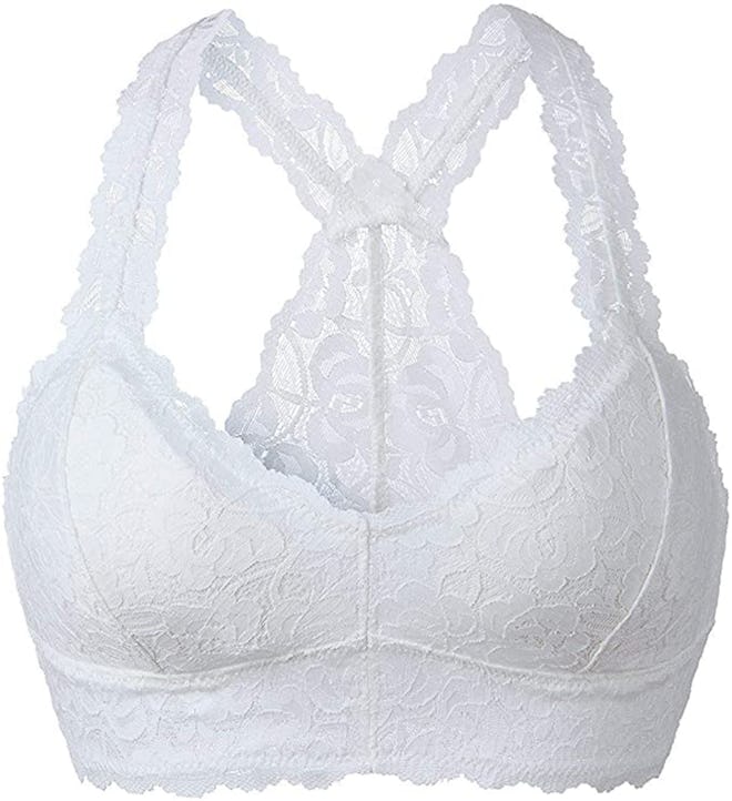 This lace bralette can be worn for extra support under any pajamas