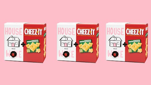 Cheez-It and House Wine are pairing for a cheese and wine combo box.
