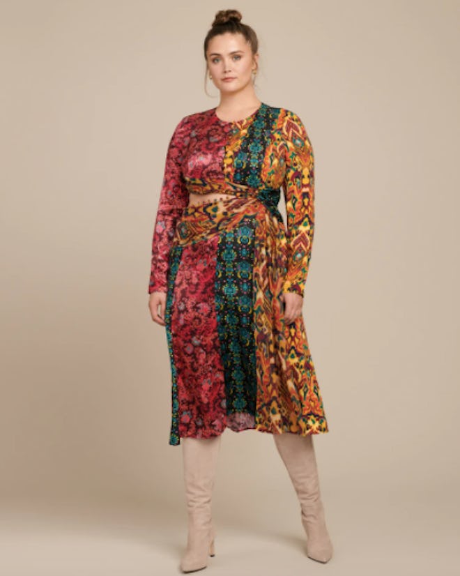 Taxila Long Sleeve Cut-Out Dress