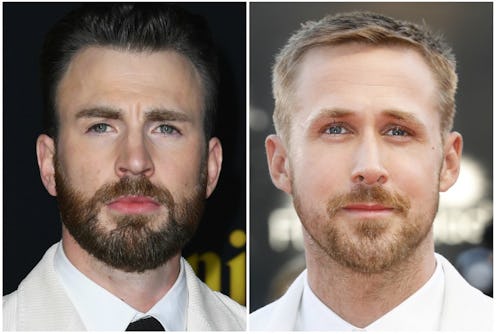 Split image of Chris Evans and Ryan Gosling