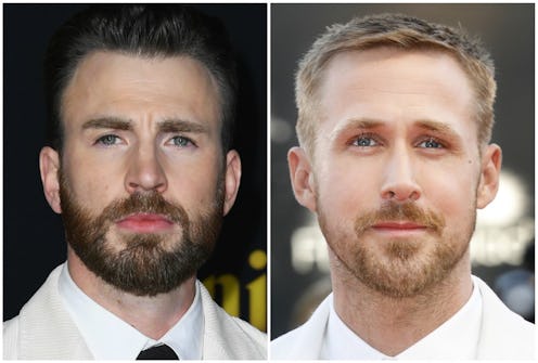 Split image of Chris Evans and Ryan Gosling