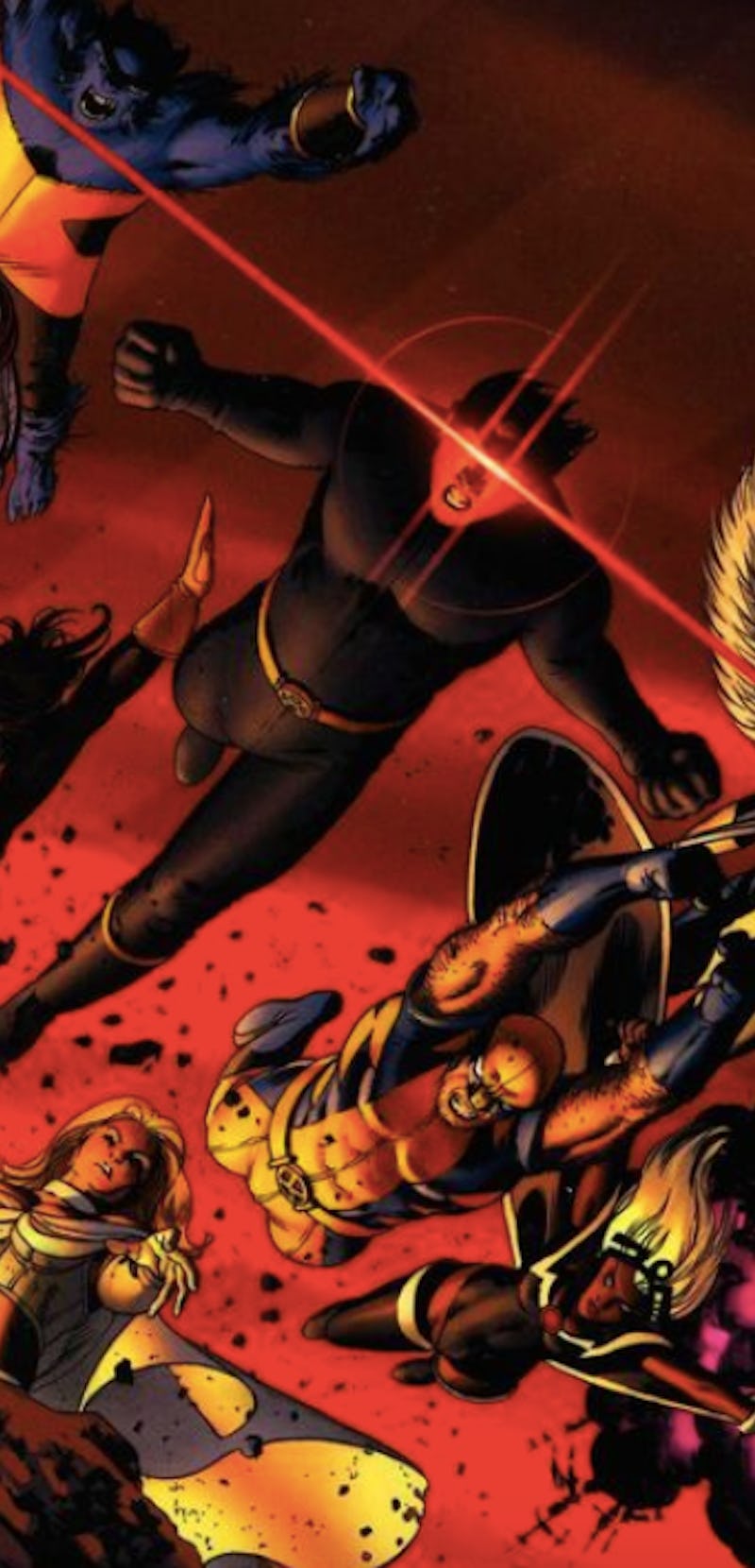 A comic book drawing with Marvel's new X-Men