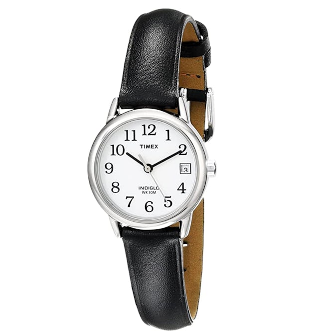 Timex Women's Indiglo Easy Reader Quartz Analog Leather Strap Watch