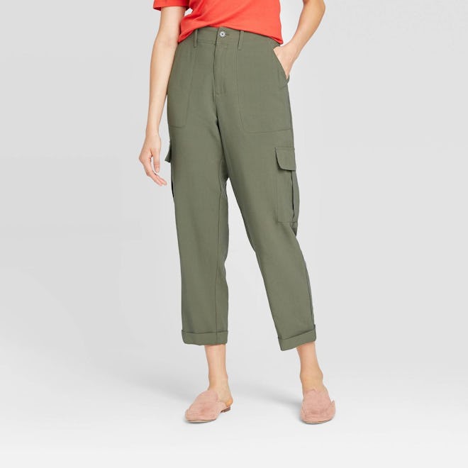 A New Day Mid-Rise Straight Leg Ankle Length Utility Pants
