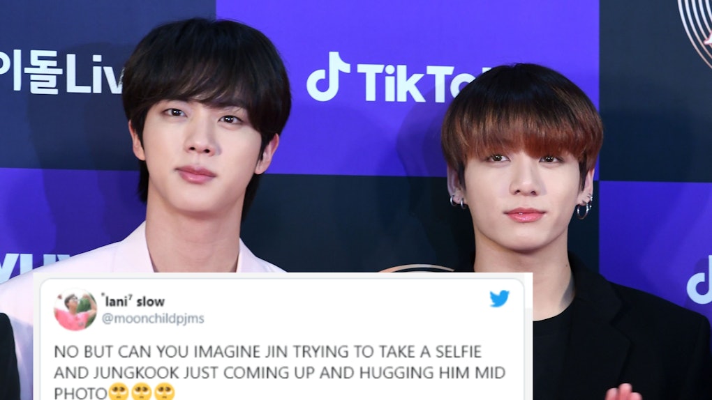 These Tweets About Bts Jungkook Crashing Jin S Selfie While Shirtless Are A Lot
