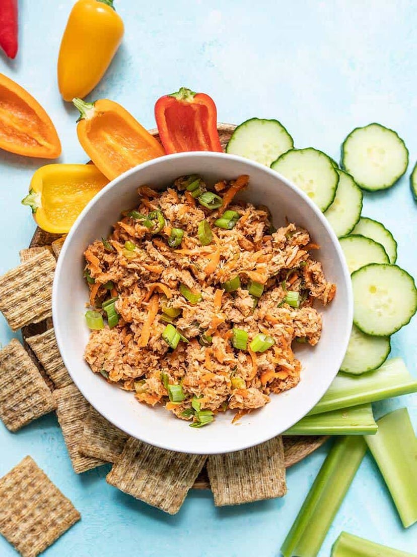 Sweet and Spicy Tuna Salad is an easy to make summer dinner you can have on the go. 