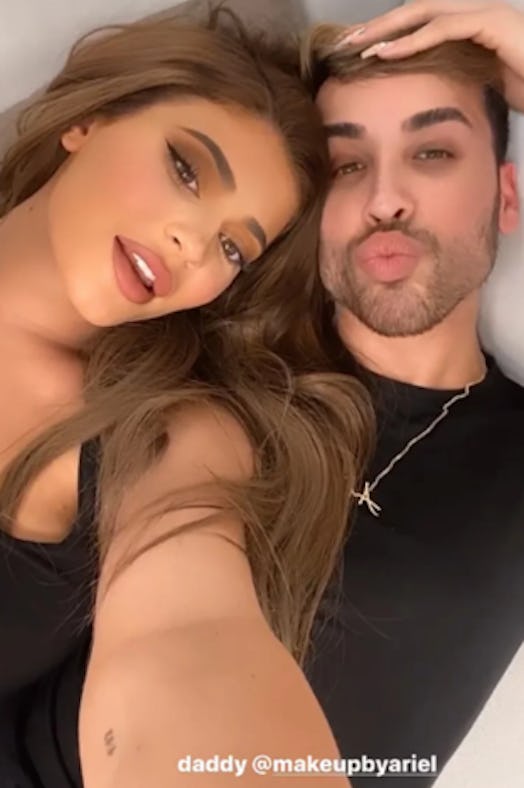 A screenshot from Kylie Jenner's July 1 Instagram video with her makeup artist Ariel Tejada. The cli...