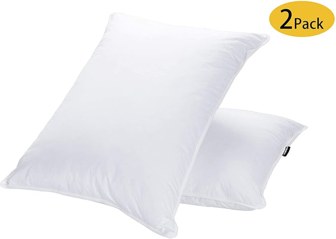 JA COMFORTS Goose Down and Feather Bed Pillows (2-Pack)