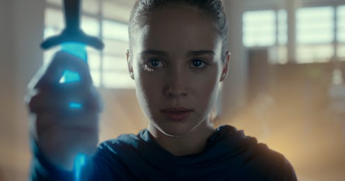 Ava melts a divinium sword in Netflix's Warrior Nun, via the Netflix press site.