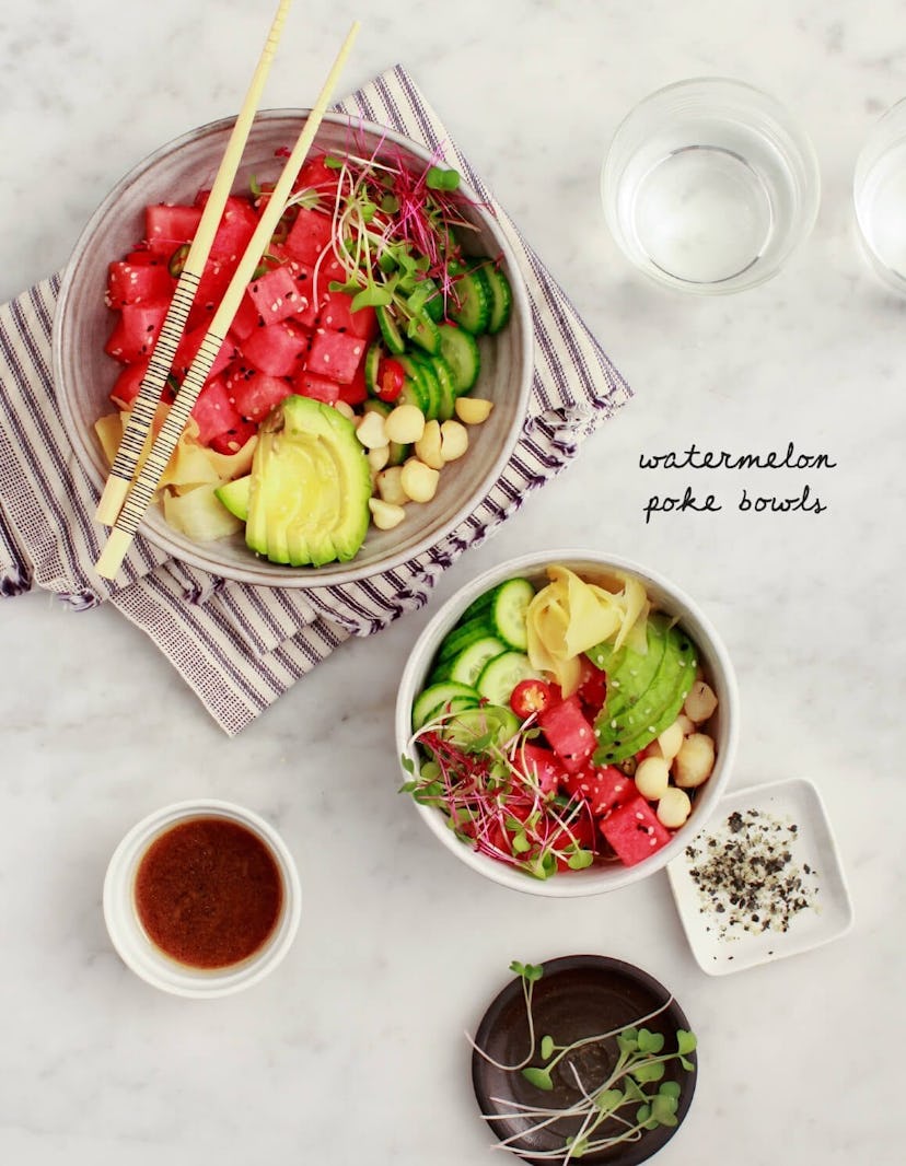 Vegan Poke Bowls are a tasty summer dinner you can have on the go. 