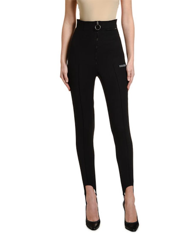 High-Rise Fitted Stirrup Pants