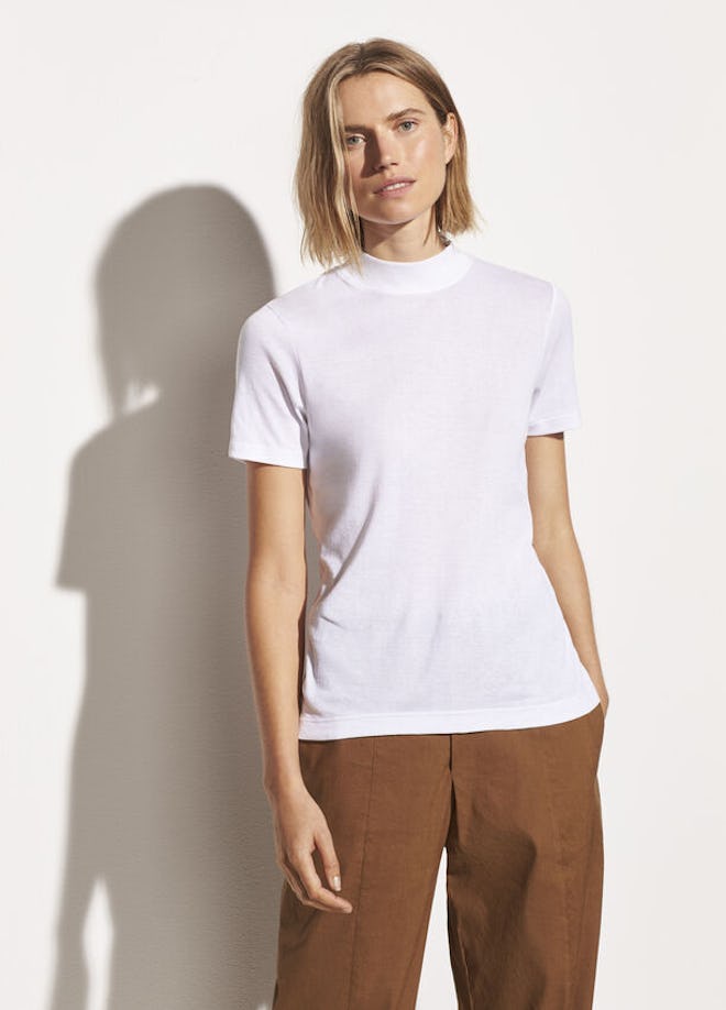 Cotton Mock Neck