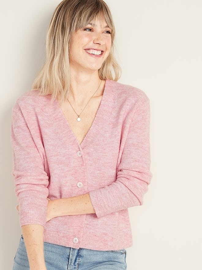 Old Navy Slouchy Soft-Brushed Button-Front Cardi