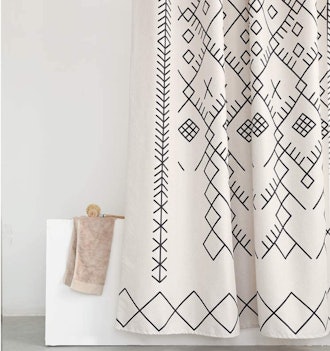 YoKii Boho Moroccan Fabric Shower Curtain