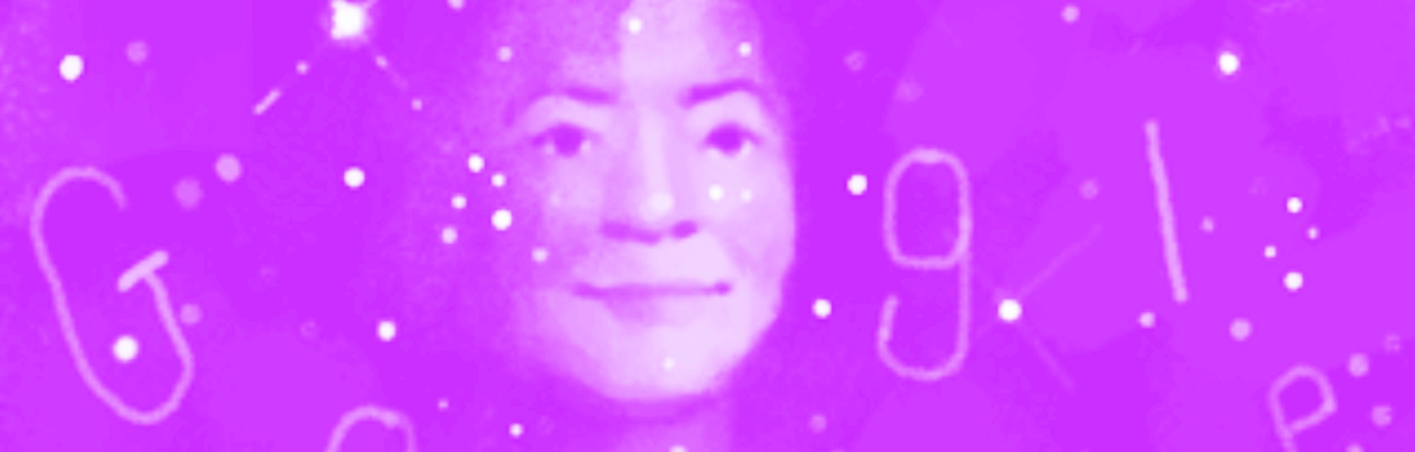 A stylized version of an early version of the Google Doodle of Dilhan Eryurt