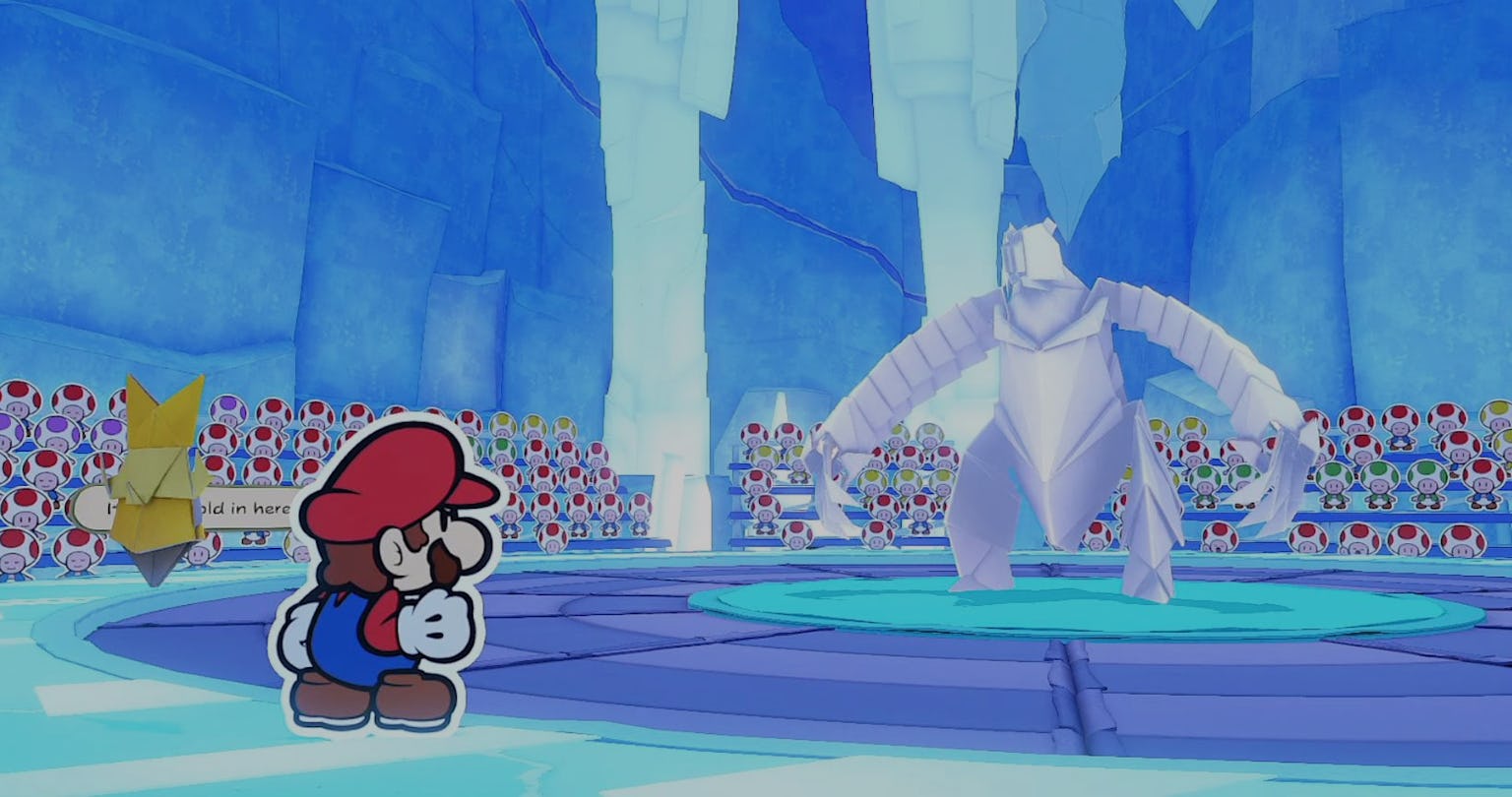 'Paper Mario The Origami King' Ice Vellumental boss battle guide