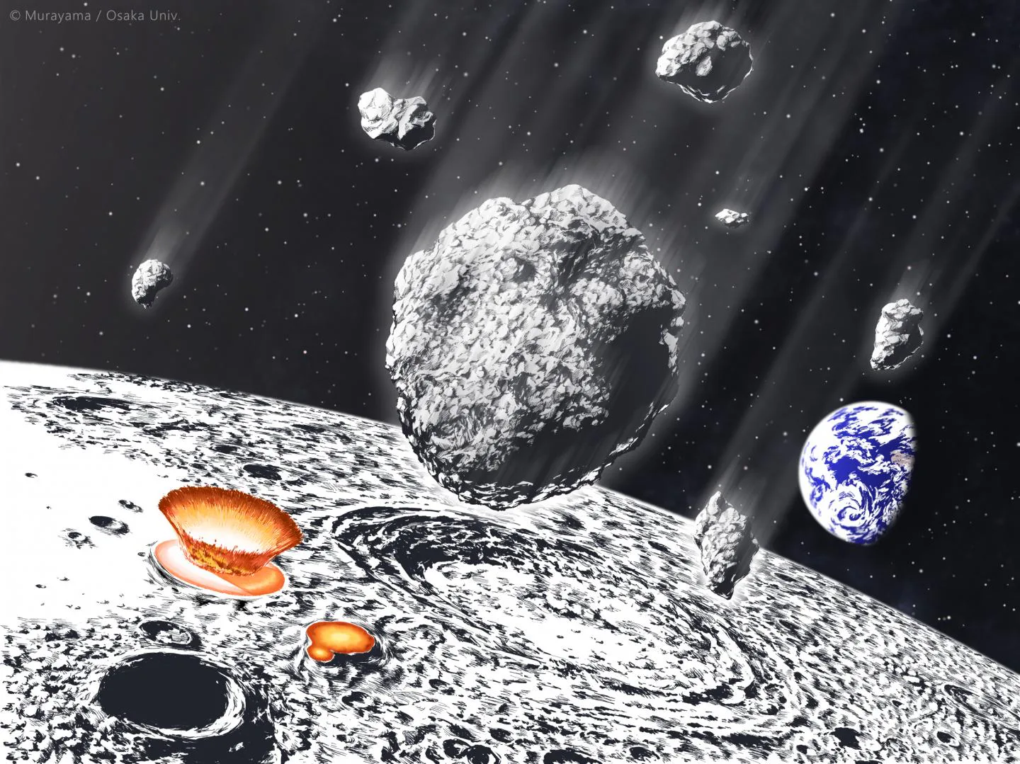 A new study of the Moon has revealed how 70 percent of life on Earth died