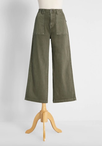 For You I Twill Wide-Leg Pants