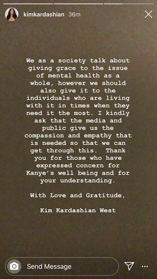 Kim Kardashian Kanye West statement