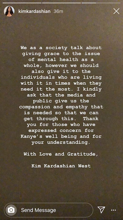 Kim Kardashian Kanye West statement