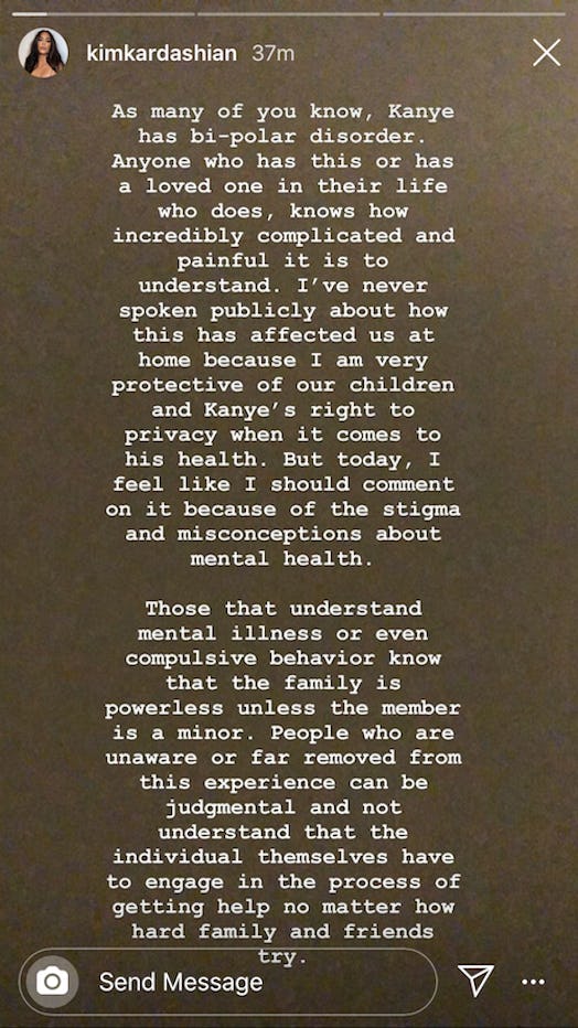 Kim Kardashian on Kanye West mental health