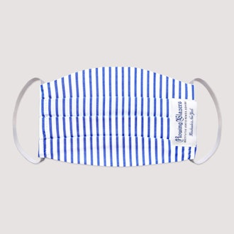 Rowing Blazers Blue Candy Stripe Face Mask